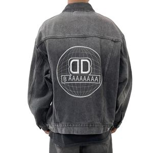 Duyou Mens Jackets Ziemia Sylwetka Czarna miękka dżinsowa kurtka Klasyczna prażona koszule Wysokiej klasy dla mężczyzn damskie kurtki Tops 851085