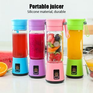 Juicers 6 Leavesportable Blender USB 믹서 전기 주스 기계 스무디 블렌더 미니 푸드 프로세서 개인용 믹서기 주스 블렌더 221117