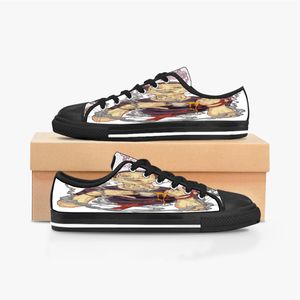 män kvinnor diy anpassade skor låg topp canvas skateboard sneakers trippel svart anpassning uv tryck sport sneakers daishu 155-2