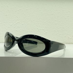 Occhiali da sole con scudo grigio nero lucido Occhiali da sole 1247 Cool Uomo Donna Summer Wrap Occhiali da sole Occhiali da sole UV400 con scatola