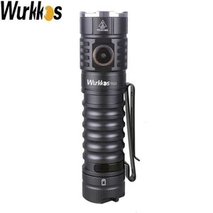 Flashlights Torches Wurkkos TS21 Rechargeable Flashlight 3500LM EDC Torch 3 SST20 Emitter Anduril 20 Magnet Tail Stainless Steel Bezel Camping 221117