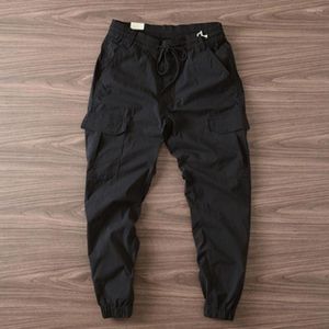 Mens Pants Stylish Jogger Trousers Leisure Men Cargo Simple Multi Pockets Elastic Waist Summer Lightweight