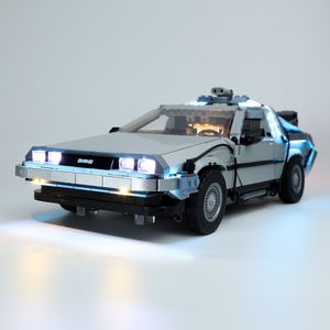 Blocks LED Lighting Kit For Creator Delorean Back to the Future Time Machine 10300 Building Bricks Children Toy Set Not Including Model 221116