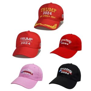 Trump 2024 CAP İşlemeli Beyzbol Şapkası Ayarlanabilir Kayış 5 Tasarımlar Toptan