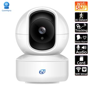 Telecamere Dome 5MP Mini Sorveglianza Con Wifi Auto Tracking Audio SD Card Smart Home Security Protezione Telecamera IR CCTV Baby Monitor 221117