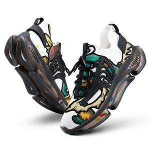 Niestandardowe buty sportowe elastyczne wygodne do biegania splot muchowy lekkie oddychające trenery B21 trampki Rozmiar 38-46