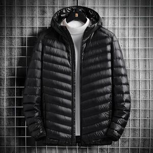 Men's Down Parkas Spring Winter Quilted Coats 90% White Duck Ultra Lightweight Packable Jacket Men Korean Fashion Puffer Coat 221117