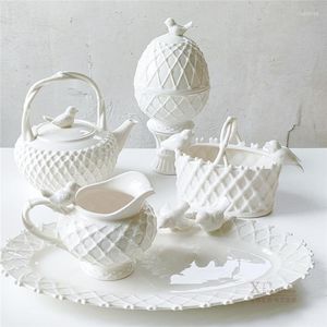 Teapots chińska porcelanowa kreatywna czajnik czajnik uroczy ręcznie robiony premium mała kawa ceramiczna yixing bouilloire herbata infuser ed50cf
