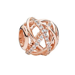 925 Sterling Silver Lines Otwórz Dzielenie Oryginalne pudełko dla bransoletki bransoletki w Pandora Kobiet biżuteria tworzy koraliki Rose Gold Charms Factory Hurt