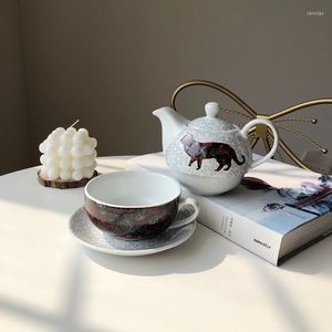 Teapots Małe osobiste yixing teapot europejski ręcznie robiony ceramiczny garnek do kawy w wodę pojemnik na herbatę infuzer chaleira ed50cf