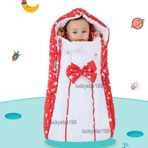 Осенне-зимний спальный мешок для новорожденных, утолщенный, теплый, трехугольная шляпа для младенцев, дизайнерский спальный мешок для детей 0-18 месяцев, детское ветрозащитное противоударное одеяло, 5 цветов