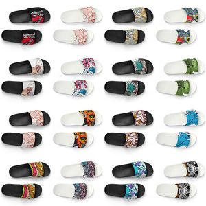 Anpassade män kvinnor tofflor skor Artoon Animal Design Diy Word Black White Blue Red Mens Trainer 187