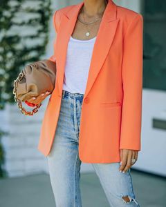 Ternos femininos Blazers Seigurhry Casual Blazers Work Office Jaqueta leve com bolsos de manga comprida