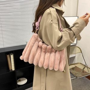 Bolsas de noite ombro macio macio para mulheres 2022 bolsas de designer de inverno e bolsas de luxo hobo saco de peles de grande capacidade