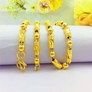 Kedjor Luxury Men's Necklace 14K Gold Chain Jewelry for Wedding Engagement Anniversary Gift Yellow Bead Male270Q