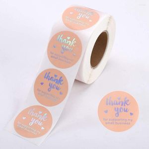 Gift Wrap 50-500pcs Gold Foil Thank You Stickers For Supporting My Small Business Paper Label Sticker Food Smaple Order Envelope Seal