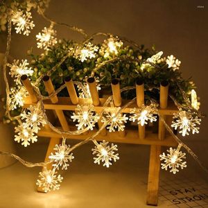 Weihnachtsdekorationen, 3 m, Schneeflocken-LED-Lichterkette, farbige Lichter für den Außenbereich, Weihnachtsbaumschmuck, Zuhause, Jahr, Navidad, Party-Dekoration