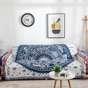 Fodere per sedie Sun Retro Constellations Copridivano double-face per soggiorno Letto da tiro Coperta scialle da ufficio Multifunzione