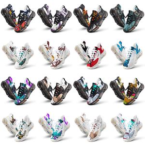 men women custom running shoes artoon animal design diy word black white blue red mens trainer 108