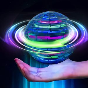 Magiczne kulki Latająca piłka Zabawka Mini Drone Globe 360ﾰ Obrotowe wbudowane światło rgb Hover Spinner Space Orb Dla dzieci Adts Indoor Outdoor Dr Amcbn