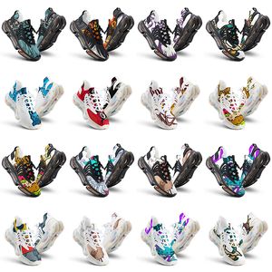 men women custom running shoes artoon animal design diy word black white blue red mens trainer 0277