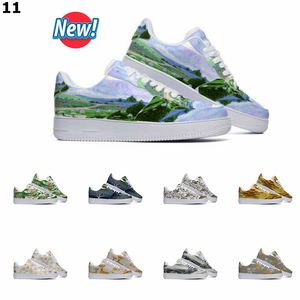 Designer anpassade skor casual sko m￤n kvinnor hand m￥lade anime mode mens tr￤nare sport sneakers color154