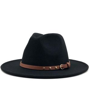 Geniş Memlu Şapkalar Kadın Erkekler Yün Keçe Tassel Jazz Fedora Panama tarzı Kovboy Trilby Parti Resmi Elbise Şapka Büyük Boyut Sarı Beyaz A63912384