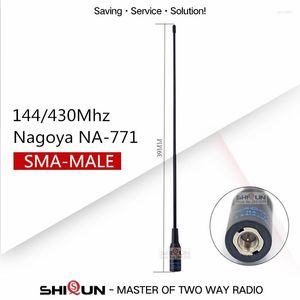 Walkie Talkie Nagoya Na-771 SMA Male Sma-M Dual Banda Antena para IC-V8 Puxing Yaesu Vertex VX-3R VX-7R ZT-2R PX-2R UV-985 TH-UVF8D