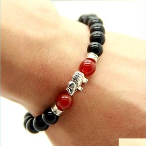 Beaded New Products Wholesale Good Luck Antique Sier Plated Elephant Yoga Meditation Lotus Bracelet Jewelry Party Gift Drop Delivery Dhdzu