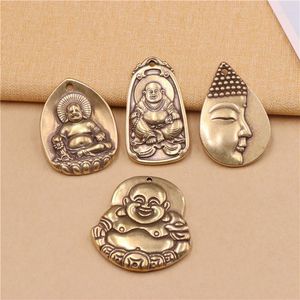 H￤nge halsband Pure Copper Buddha Head h￤ngen kinesiska Zodiac Life Men's and Women's Card Thai Craft