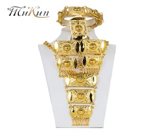 Mukun Dubai Jewelry Sets Bridal Gift Nigerian Wedding African Beads Jewelry Sets Fashion Turkey Jewelry Necklace Pendant Design 211494059
