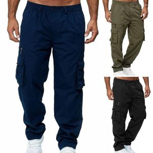 Men's Pants Casual Trousers For Men Streetwear Stylish Mid Waist Cargo Jogging Straight Quick Dry Loose