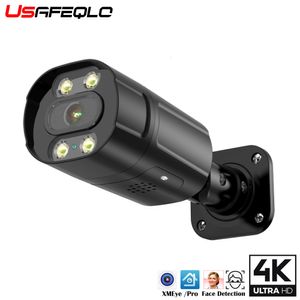 Telecamere IP USAFEQLO 8Mp 4K Ip Camera Poe 5Mp Cctv Sicurezza H.265 Altoparlante audio esterno impermeabile Videosorveglianza per sistema Nvr 221117