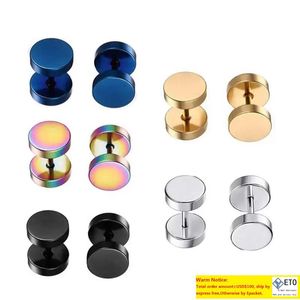 Wholesale Colorful Stainless Steel Barbell Ear Stud Fashionable Barbell Earrings Body Piercing Jewellery For Men and Women