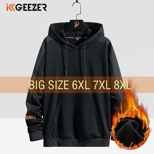 Herren Hoodies Sweatshirts Männer 68% Baumwolle 5XL 6XL 7XL 8XL Plus Größe Streetwear Mit Kapuze Sportswear Männlich Schwarz Frühling Herbst Hip Hop 221117