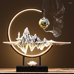 Fragrance Lamps Mountain Incense Burner Light Modern Large Backflow Eletric Assuaging Encensoir Burners BG50IB