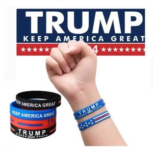 2024 US-Präsidentschaftswahl Trump Silikonarmband Partygeschenk Keep America Great Wristband Take America Back