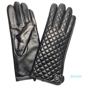2022 New Women's Leather gloves Autumn winter fashion Mink accessories Touch screen outdoor warm fleece sheepskin