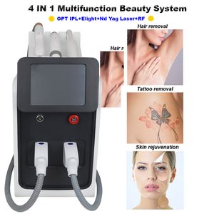 4 in 1 Multifunktional Elight Machine Option Haarentfernung HF Face Lifting ND YAG Laser saubere Augenbrauen Therapievorrichtung CE zugelassen