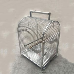 Bird Cages Stal nierdzewna duża klatka Parrot Luksusowy gołąb domów outdoor Metal metalowy Jaula Grande Birdcage Dekoracja DL60NL