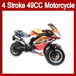 Orta ATV Off-road Superbike Mini Motosiklet 4 Strok 49/50cc benzinli scooter Küçük Buggy Aldult Racing 4 Strok iki tekerlekli spor Moto Bike Boy Kız Doğum Günü Hediyeleri