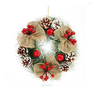 Decorative Flowers 38cm Beautiful Christmas Wreath Decor Door Home Tree Garland Ornament Wall Hanging Wide Range Of Uses