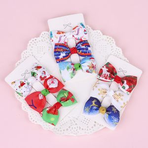 Christmas Boutique Hair Bows Alligator Clips Grosgrain Ribbon Hair Clip Accessories for Baby Girls