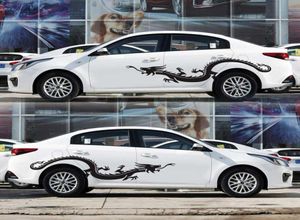 2 stks Dragon Car Body Vinyl Sticker Flame Large Graphics Decal Diy Decoration 15033CM6108767