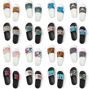 Anpassade män Artoon Women Slippers Shoes Animal Design Diy Word Black White Blue Red Mens Trainer 049 849 WO S S 884149037 S 562836677 S