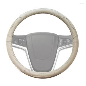 Housse de volant couvre pour hommes rond voiture Wrap universel en cuir véritable accessoires voitures camions SUV utilisé