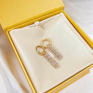 Kvinnor Hoop Earring Designer Jewelry Gold Stud Earring Luxury Letter Diamond Huggie Dingle Earrings 925 Silver Men Fashion Studs With Box