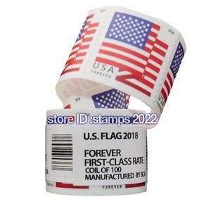 2022 Forever USA Flag Roll di 100 Forniture per posta da cartolina per posta di fidanzamento per matrimoni postali di prima classe