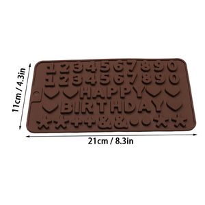 2pic Silicone Chocolate Mold 26 Número de letras Ferramentas