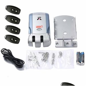 Door Locks Wafu Wireless Remote Control Electronic Lock Invisible Keyless Entry Door With 4 Controllers Electric 43Hz 201013 Drop De Dh4Rd